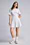 Crew Neck Short Sleeve Gray Melange Mini Dress H8438Ax26Sm - 2
