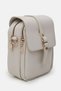 Women's Cream Covered 2-Compartment Zippered Crossbody and Shoulder Bag 22X16 cm - 2