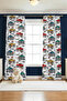 Strong Trucks Patterned Children's Baby Room Background Curtain (Single Wing Pricing) - 2