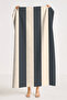 Striped Black Beige Modern Beach Towel - Minimalist Resort Style Quick-Dry Microfiber Towel