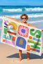 Written Modern Typographic Beach Towel - Colorful Retro Pop Art Quick Dry Microfiber Towel - 4