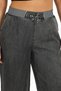 Plus Size Tensel Mom Elastic High Waist Lace-Up Women's Trousers - 5