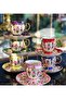 Mimoza Porcelain Hand-Painted 6-Piece Cup Set - 2