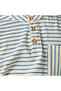 Mandarin Collar Long Sleeves T-shirt with Stripes - 5