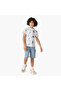 Skater Print T-Shirt with Short Sleeves - 2