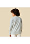 Mandarin Collar Long Sleeves T-shirt with Stripes - 3
