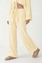 Yellow Tie-Back Blouse and Pants Women's Set - 3