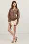 Light Brown Modal Shirt with Pencil Line Detail - 2