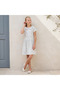 Peter Pan Collar Short Sleeve Dress with Floral Print