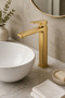 Matte Gold Rain Bowl Sink Faucet Premium Matte Gold Bowl Sink Compatible Sink Fixture - 3