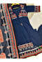 Navy Blue Cotton Ethnic Motif Anarkali Kurta Set - FFT8612 | Navy Blue - 3