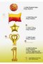 Basketball Themed Fan Party Set - Basketball Ball Balloon - Trophy Balloon - Yellow Red Flag Balloon 1 Year Old - 2