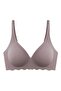 Seamless Bra - Lumera |   Brown Laser Cut Wire Free Rib Textured Wave Cut Seamless Women's Bra