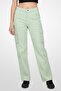 Women Straight Fit Solid Cargo Pants, Light Green