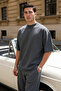 Men's Oversize Basic T-Shirt and Sweatpants Comfortable Fit Top and Bottom Set - 2