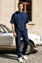 Men's Oversize Basic T-Shirt and Sweatpants Comfortable Fit Top and Bottom Set - 2