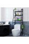 Over Toilet Storage Rack 3-Tier Bathroom Organizer Space Saving Metal Shelf With Side Hooks - 2