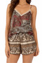 Organic Cotton Burgundy Shawl Patterned Lace Detailed Women's Pajama Set with Straps and Shorts - 3