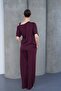 Women's High Quality Shoulder and Stone Detailed Top and Bottom Set - 2