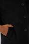Women's Classic Collar Buttoned Cashmere Black Jacket - 3