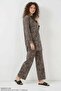 Women's Leopard Patterned Viscose Brown Set - 6