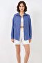 Women's Oversize Cut Viscose Indigo Shirt - 6