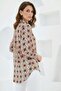 Women's Graphic Patterned Viscose Orange Shirt - 5