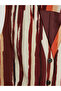 Burgundy V-Neck Striped Women's Vest - 6