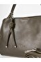 Knot Detailed Hobo Bag Khaki - 6