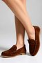 Women's Genuine Suede Soft Moccasin Loafer Laceless Flat Heeled Comfortable Daily Shoes Modern Stylish - 3