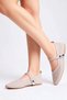 Women's Knitwear Ballerina Metal Accessory Detailed Square Toe Flat Heel Comfortable Daily Shoes Modern Stylish Elegant - 3