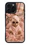 iPhone 16 Pro Max Pink Teddy Spa Design Glossy Phone Case