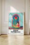 Abstract Sea Coral Painting Surreal – Vaporwave Y2K Art Poster – White Framed