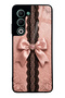 Oppo A5 5g Glossy Phone Case with Pink Lace Bow Design