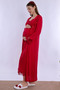 Maternity Nightgown Set with Nursing Features and Robe Effortt - Cherry - 8
