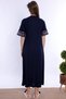Mother's Comfort Maternity Nightgown with Breastfeeding Feature Effortt - Navy Blue - 3