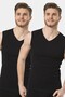 100% Cotton Men's Sleeveless Sports V-Neck Undershirt 2-Pack