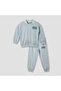 Boys Sweatshirt and Joggers Set with Text Print - Polyester - Long Sleeves and Collar