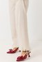 Women's Tie-Cuff Casual Palazzo Trousers Stone - 3