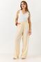 Women's Relaxed Fit High Waist Trousers Yellow - 2