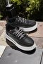 Hidden heel comfortable sole sports shoes black - 3