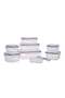 8 Piece Food Storage Container Set - Food Storage Box - Storage Boxes - Kitchen Cabinet Organizers - Food Container - Clear/Dark Blue - 2