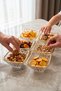 Passion 6-Piece Gold Gilded Ice Cream Bowl Snack Set |   Glass Sweetness and Treats Bowl - 2
