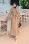 Scarf Tie Detail Dress in Mink Color