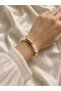 Gold Detailed Colorful Acrylic Bone Bracelet - 2