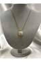 Openable Vintage Steel Necklace with Gold Cover - 3