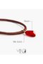 Red Mocha Women's Bracelet, 18K Gold, Bracelet, with Hemp Cord, Handmade Adjustable Jewelry - 5