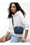 Women's Logo Printed Navy Blue Bag with Adjustable Shoulder Strap and Logo Label - 2