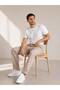 Men's Linen Alt Raw Fabric 100% Cotton Elastic Waist Pants - 3