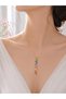 Prisma Colorful Stone Y Necklace (Gold Color) - 2